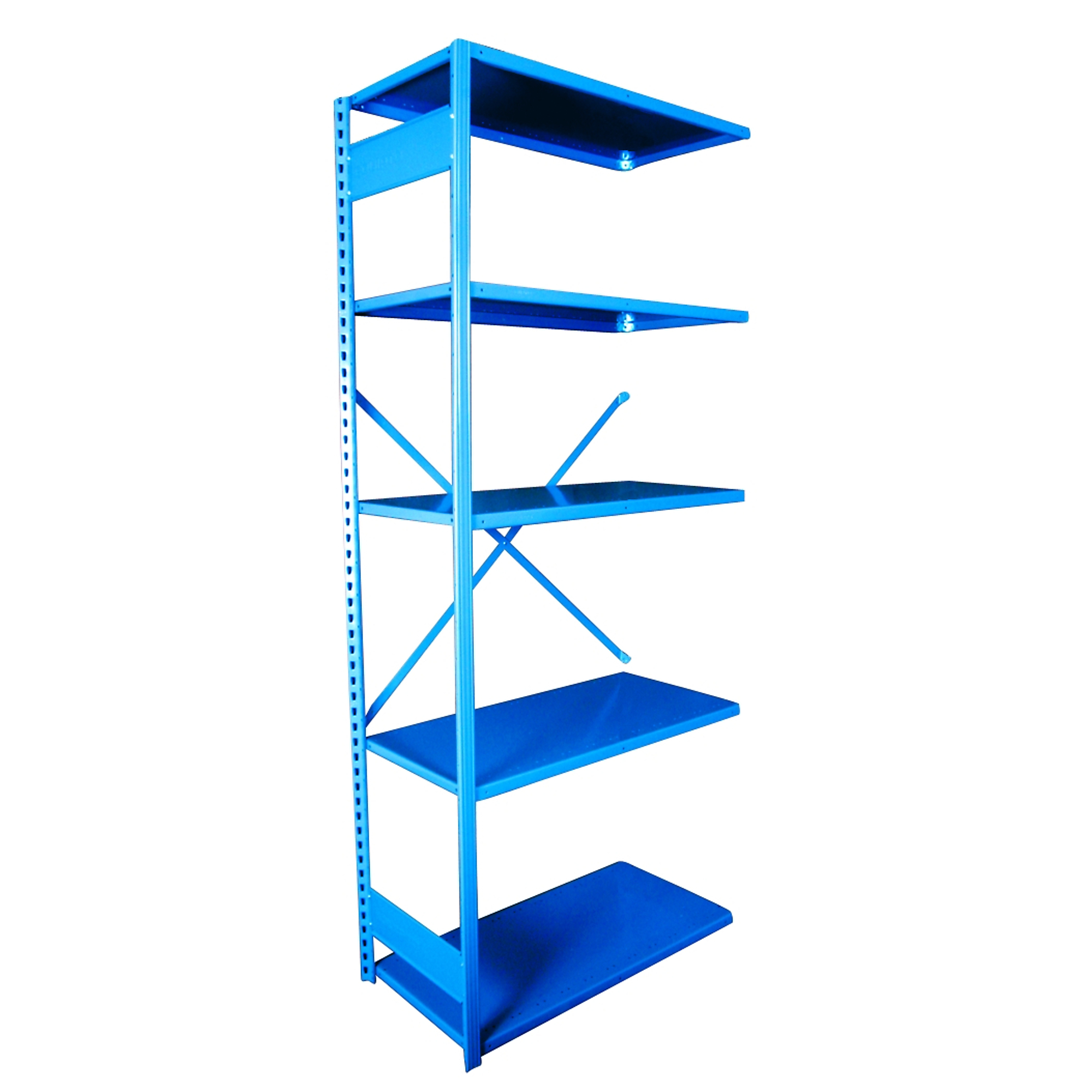 Equipto, VG Shelving Unit Open AddOn 7x x42in.- w/5 Shelves, Height 84 in, Width 42 in, Depth 12 in, Model# 661Y5A-BL